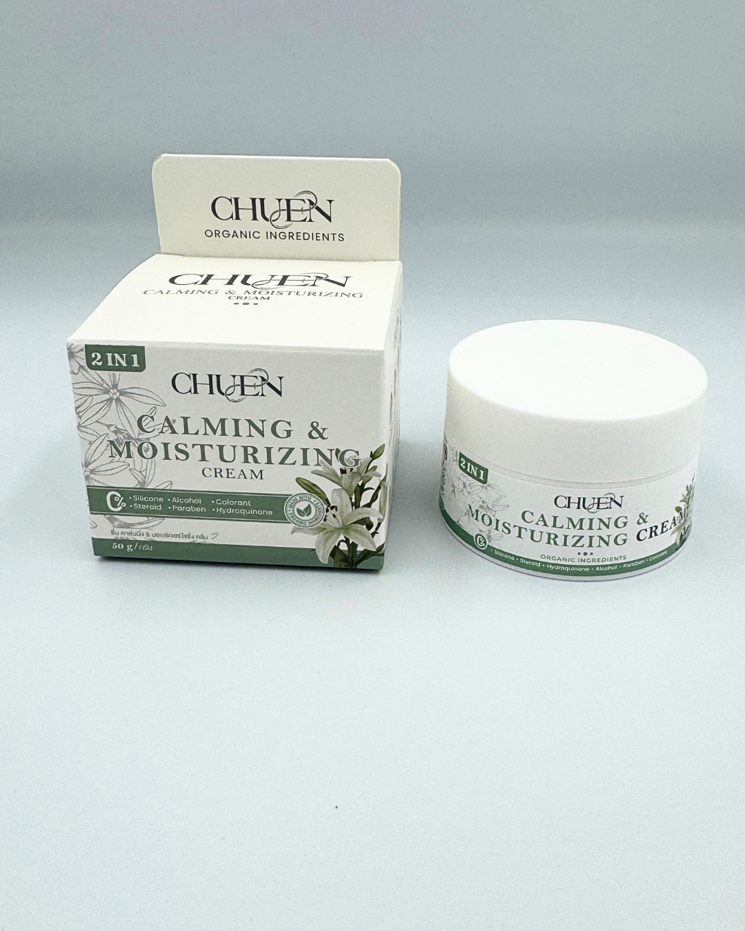 CHUEN Calming & Moisturizing Cream 50 กรัม กระปุกคู่กล่อง